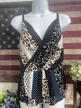 Cabi mixed media surplus tank top